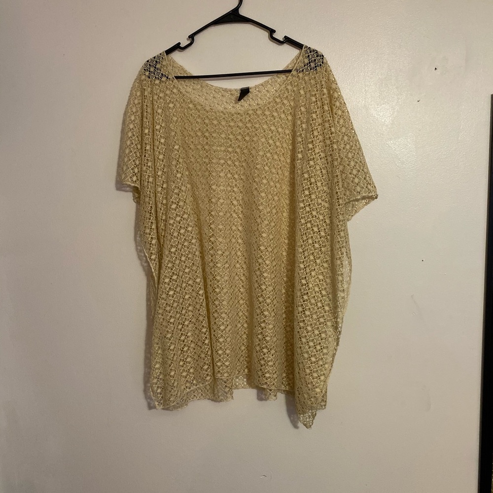 Oversized see through blouse